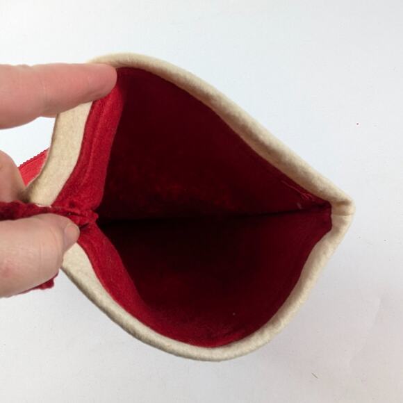 1960s Cindy Christmas Stocking Red Felt Authentic Vintage Holiday Decor Unique - Picture 8 of 12